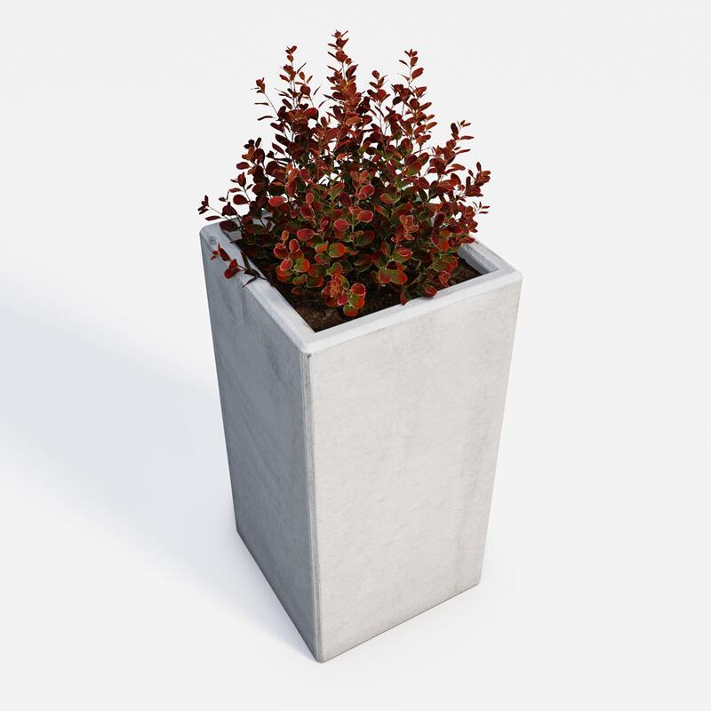 Betonový květináč Zora BDA 40/40/80, natural - fotka 360 č.2