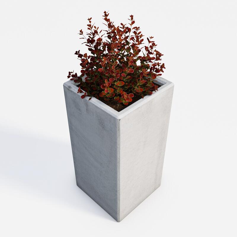 Betonový květináč Zora BDA 40/40/80, natural - fotka 360 č.3