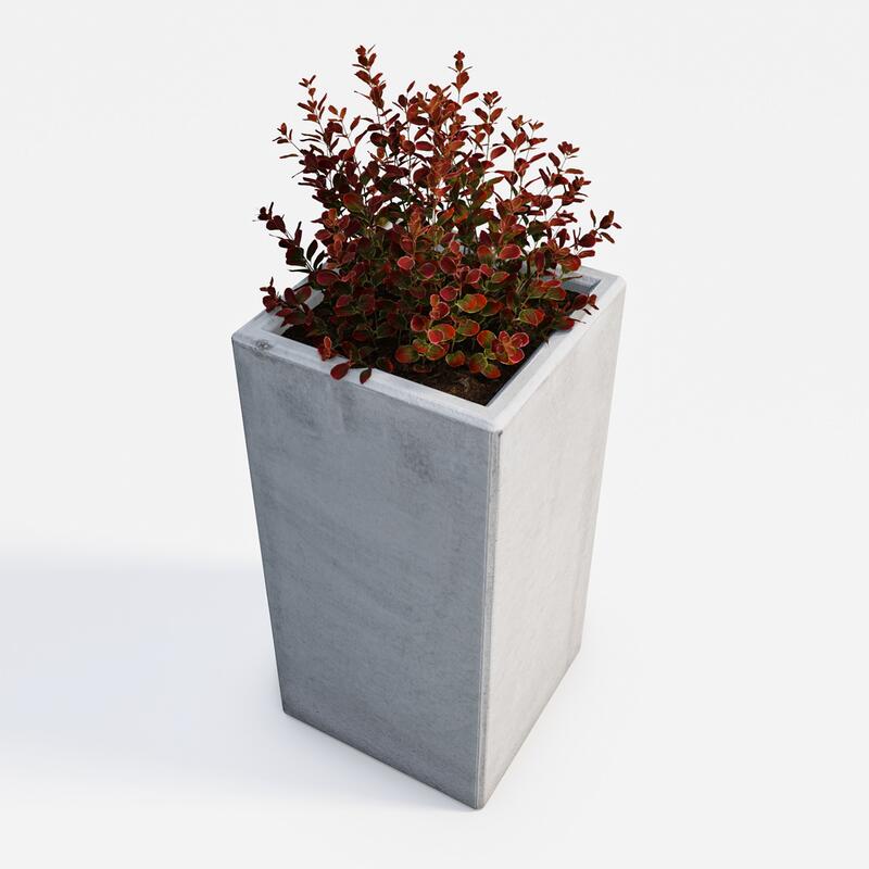 Betonový květináč Zora BDA 40/40/80, natural - fotka 360 č.4