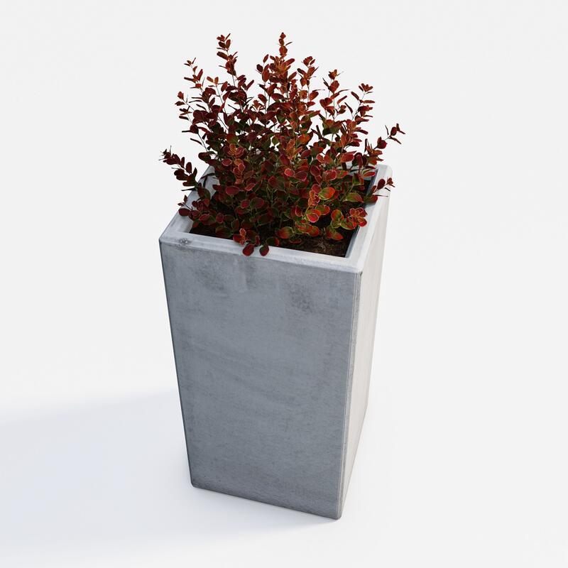 Betonový květináč Zora BDA 40/40/80, natural - fotka 360 č.5