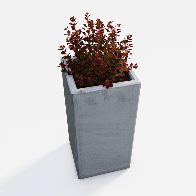 Betonový květináč Zora BDA 40/40/80, natural - fotka 360 č.7