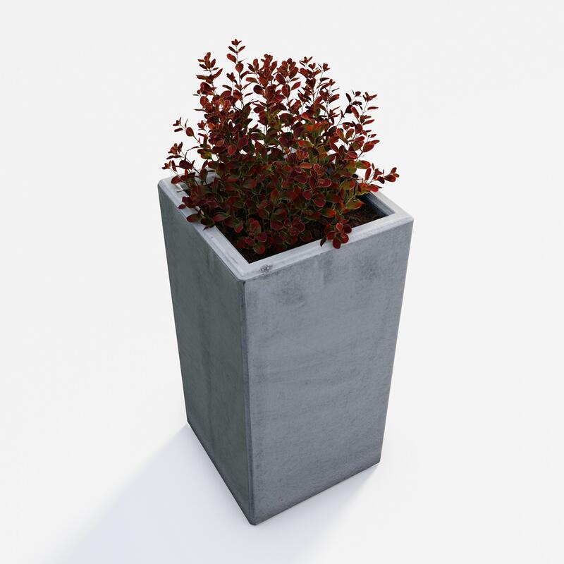 Betonový květináč Zora BDA 40/40/80, natural - fotka 360 č.8
