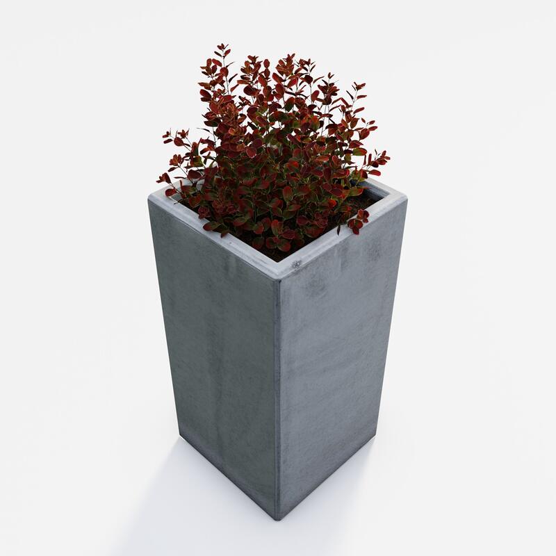 Betonový květináč Zora BDA 40/40/80, natural - fotka 360 č.9