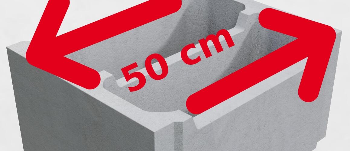 Ztracené bednění 50 cm (šířka)
