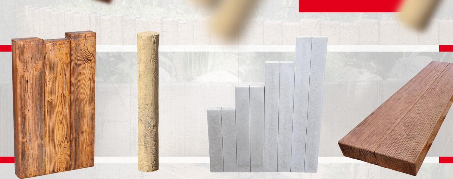 Vybrané druhy betonových palisád v naší nabídce - infografika | Druhy betonových palisád